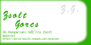 zsolt gorcs business card